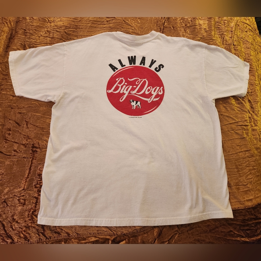 1990s Big Dogs White Graphic T-Shirt